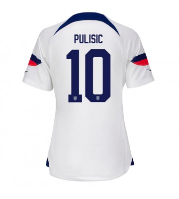 Forenede Stater Christian Pulisic #10 Hjemmebanetrøje Dame VM 2022 Kort ærmer